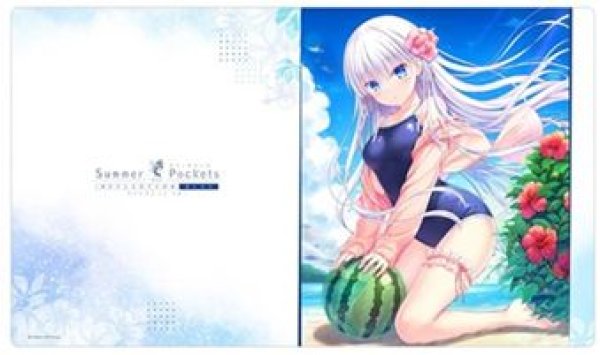 画像1: 【予約：5月10日(土)20時まで】カーテン魂／(株)キース　Summer Pockets REFLECTION BLUE　ラバーマット（鳴瀬しろは／海）【再版】 (1)