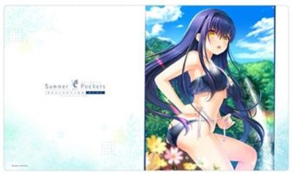 画像1: 【予約：5月10日(土)20時まで】カーテン魂／(株)キース　Summer Pockets REFLECTION BLUE　ラバーマット（久島鴎／ビキニ）【再版】 (1)