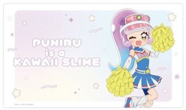 画像1: 【予約：5月25日(日)20時まで】カーテン魂／(株)キース　ぷにるはかわいいスライム　描き下ろしラバーマット（チアリーダーのかわいいぷにる） (1)