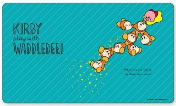 画像1: 【予約：7月8日(火)20時まで】エンスカイ　カービィ play with ワドルディ キャラクターラバーマット ワープスターにのって (ENR-087) (1)