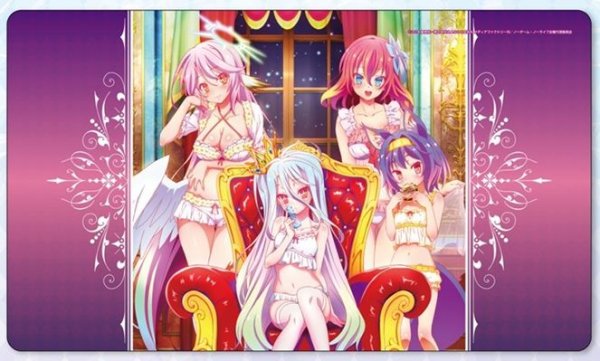 画像1: 【予約：7月30日(水)20時まで】ホビーストック　ノーゲーム・ノーライフ 描き下ろしラバーマット  ナイトウェア ver. (1)
