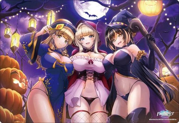 画像1: 【予約：9月23日(火)20時まで】ブシロード ラバーマットコレクション V2 Vol.1835　ドルフィンウェーブ『詩絵&ヴィーナ&アマデア』Happy Halloween！オトナな私も楽しみたい！ver. (1)
