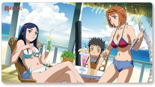 画像1: 【予約：10月8日(水)20時まで】ブロッコリー キャラクター万能ラバーマットスリム　舞-HiME「サマーリゾート」 (1)