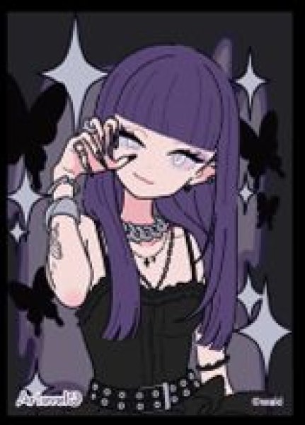 画像1: 【予約：10月14日(火)20時まで】ムービック　Arteveloカードスリーブ　わき　「黒蝶」（art-004） (1)