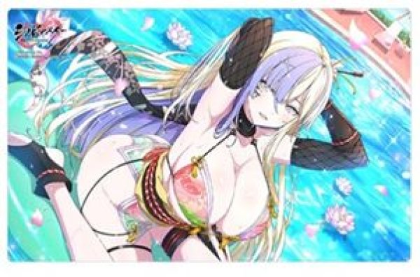 画像1: 【予約：10月25日(土)20時まで】カーテン魂／(株)キース　シノビマスター 閃乱カグラ NEW LINK　ラバーマット（睡蓮／NEWコレクション） (1)