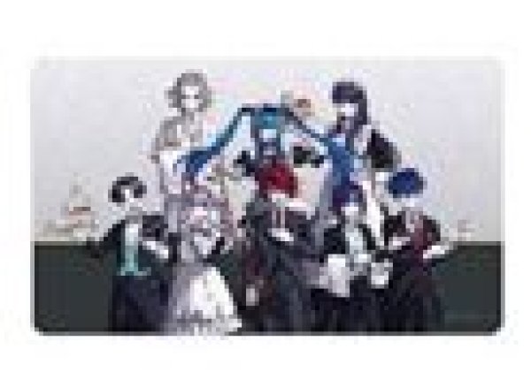 画像1: 【予約：11月8日(土)20時まで】アルマビアンカ　HUNDRED LINE -最終防衛学園- 描き下ろし 集合 メイド&執事ver. マルチデスクマット (1)