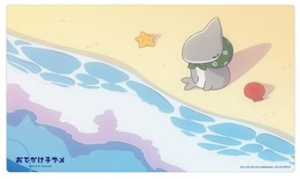 画像1: 【予約：11月11日(火)20時まで】Parflette-パルフレット-／(株)キース　おでかけ子ザメ　ラバーマット（砂浜） (1)