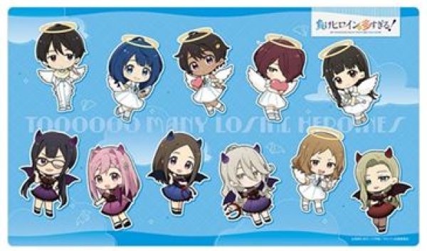 画像1: 【予約：11月25日(火)20時まで】カーテン魂／(株)キース　負けヒロインが多すぎる！　ラバーマット（天使＆悪魔） (1)