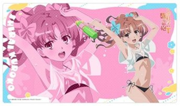 画像1: 【予約：12月9日(火)20時まで】カーテン魂／(株)キース　とある科学の超電磁砲T　描き下ろしラバーマット（白井黒子／水遊び） (1)