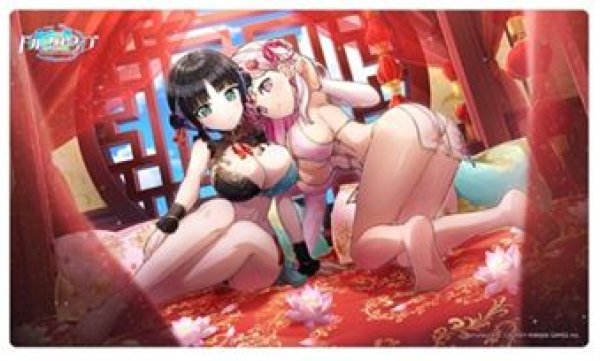 画像1: 【予約：2月10日(火)20時まで】カーテン魂／(株)キース　ドルフィンウェーブ　ラバーマット（桃源郷の閨） (1)