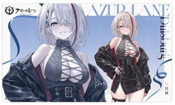 画像1: 【予約：2月22日(日)20時まで】カーテン魂／(株)キース　アズールレーン　描き下ろしラバーマット（デュイスブルク／冬デート） (1)