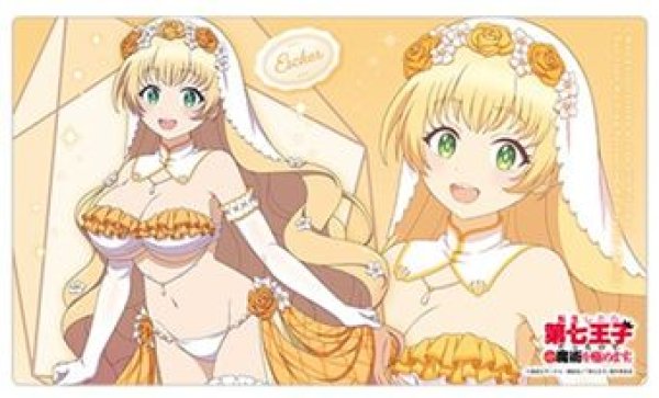 画像1: 【予約：2月22日(日)20時まで】カーテン魂／(株)キース　転生したら第七王子だったので、気ままに魔術を極めます　描き下ろしラバーマット（イーシャ／ウエディング水着） (1)