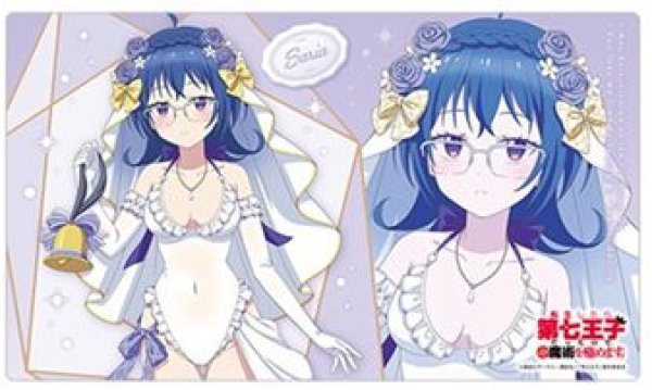 画像1: 【予約：2月22日(日)20時まで】カーテン魂／(株)キース　転生したら第七王子だったので、気ままに魔術を極めます　描き下ろしラバーマット（サリア／ウエディング水着） (1)