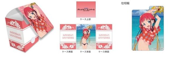 画像1: 【予約：2月24日(火)20時まで】カーテン魂／(株)キース　グリッドマン ユニバース　描き下ろしデッキケース（飛鳥川ちせ／水着） (1)