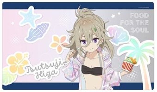 画像1: 【予約：2月24日(火)20時まで】カーテン魂／(株)キース　日々は過ぎれど飯うまし　描き下ろしラバーマット（比嘉つつじ／水着） (1)