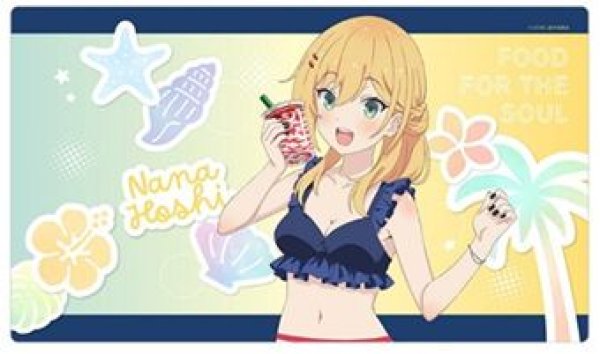 画像1: 【予約：2月24日(火)20時まで】カーテン魂／(株)キース　日々は過ぎれど飯うまし　描き下ろしラバーマット（星なな／水着） (1)