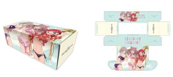 画像1: 【予約：2月24日(火)20時まで】カーテン魂／(株)キース　グリッドマン ユニバース　描き下ろしストレージボックス（南夢芽＆飛鳥川ちせ＆ムジナ／水着） (1)