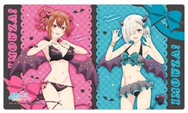 画像1: 【予約：3月10日(火)20時まで】カーテン魂／(株)キース　友達の妹が俺にだけウザい　描き下ろしラバーマット（小悪魔水着） (1)