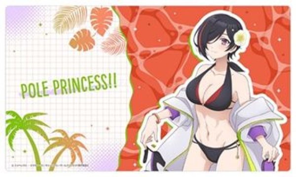 画像1: 【予約：3月10日(火)20時まで】カーテン魂／(株)キース　ポールプリンセス!!　描き下ろしラバーマット（南曜スバル／水着） (1)