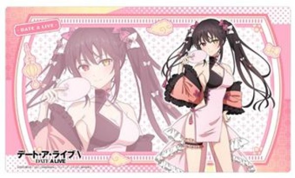 画像1: 【予約：3月10日(火)20時まで】カーテン魂／(株)キース　デート・ア・ライブV　描き下ろしラバーマット（時崎狂三／パステルチャイナ） (1)