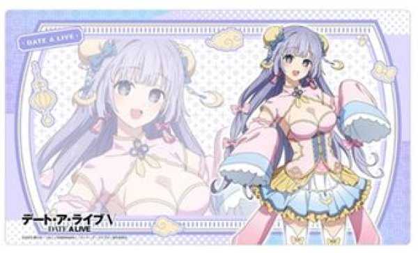 画像1: 【予約：3月10日(火)20時まで】カーテン魂／(株)キース　デート・ア・ライブV　描き下ろしラバーマット（誘宵美九／パステルチャイナ） (1)