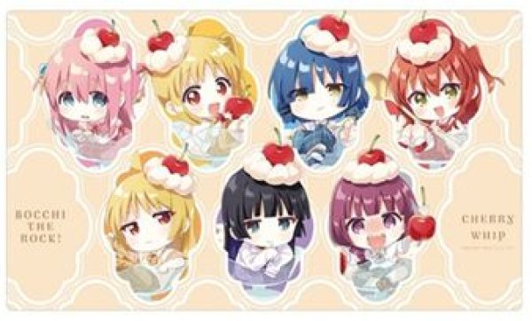 画像1: 【予約：3月24日(火)20時まで】カーテン魂／(株)キース　ぼっち・ざ・ろっく！　ラバーマット（さくらんぼほいっぷB／イラスト なもり） (1)