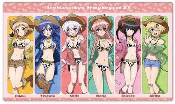 画像1: 【予約：4月18日(土)20時まで】シーズナルプランツ　戦姫絶唱シンフォギアＸＶ 描き下ろし デスクマット カウガールver. (1)