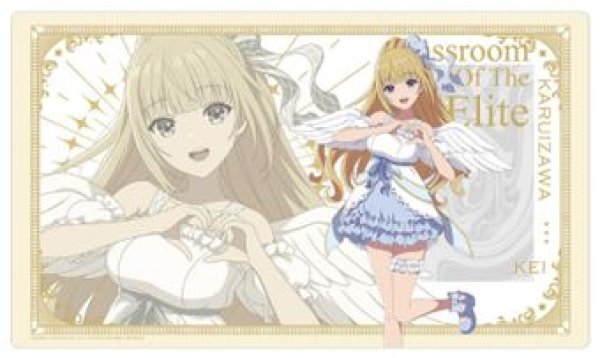 画像1: 【予約：4月19日(日)20時まで】カーテン魂／(株)キース　ようこそ実力至上主義の教室へ　描き下ろしラバーマット（軽井沢恵／天使） (1)