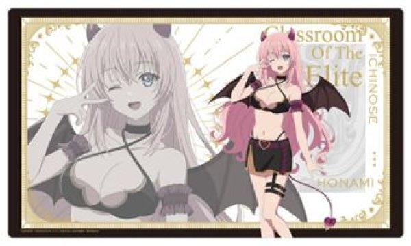 画像1: 【予約：4月19日(日)20時まで】カーテン魂／(株)キース　ようこそ実力至上主義の教室へ　描き下ろしラバーマット（一之瀬帆波／悪魔） (1)