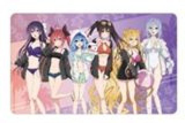 画像1: 【予約：5月12日(火)20時まで】アルマビアンカ　アニメ「デート・ア・ライブV」 描き下ろし 集合 ビーチデートver. マルチデスクマット (1)