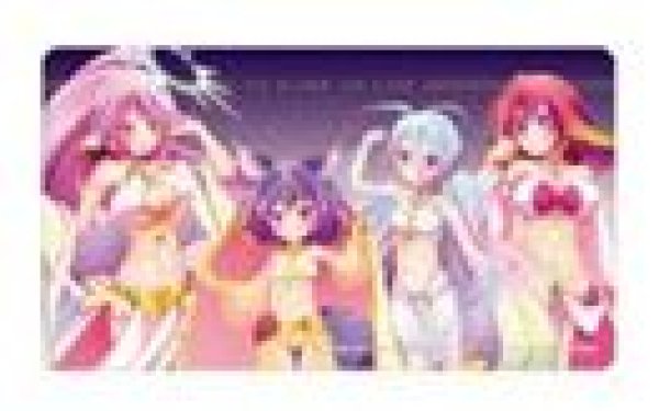 画像1: 【予約：5月12日(火)20時まで】アルマビアンカ　ノーゲーム・ノーライフ 描き下ろし 集合 踊り子ver. マルチデスクマット (1)