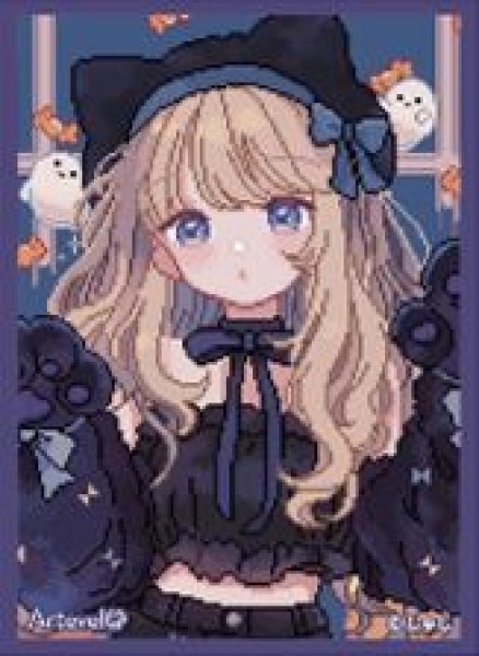 画像1: 【予約：5月12日(火)20時まで】ムービック　Arteveloカードスリーブ　しゅし　「kuroneko」（art-024） (1)