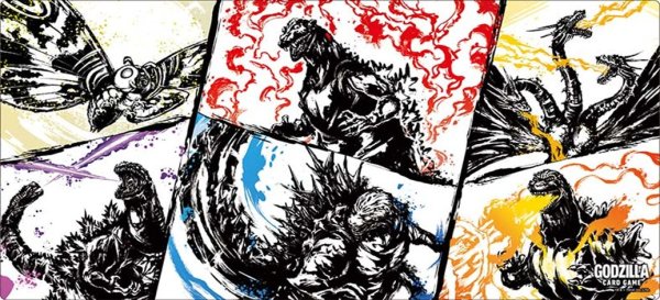 画像1: 【予約：5月19日(火)20時まで】ブシロード ラバーマットコレクション V2 Vol.2071　『ゴジラ カードゲーム』怪獣墨絵大進撃 ver. (1)