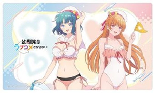 画像1: 【予約：5月23日(土)20時まで】カーテン魂／(株)キース　幼馴染とはラブコメにならない　描き下ろしラバーマット（マリンセーラー水着） (1)