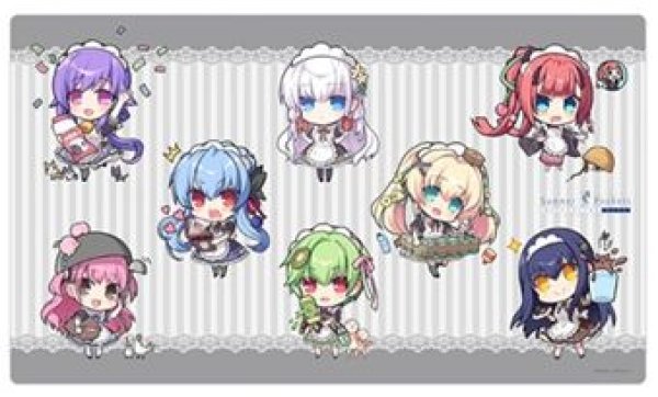 画像1: 【予約：5月23日(土)20時まで】カーテン魂／(株)キース　Summer Pockets REFLECTION BLUE　ラバーマット（ミニキャラ／cafe&bar） (1)