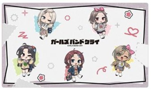画像1: 【予約：5月24日(日)20時まで】カーテン魂／(株)キース　ガールズバンドクライ　ラバーマット（ミニキャラ／平成ギャル） (1)