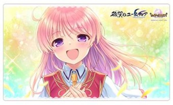 画像1: 【予約：5月26日(火)20時まで】カーテン魂／(株)キース　穢翼のユースティア　ラバーマット（ティア/笑顔）【再販】 (1)