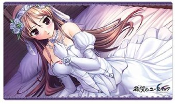 画像1: 【予約：5月26日(火)20時まで】カーテン魂／(株)キース　穢翼のユースティア　ラバーマット（エリス・フローラリア/初夜）【再販】 (1)