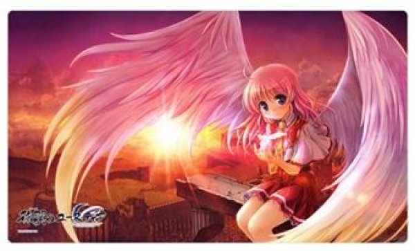 画像1: 【予約：5月26日(火)20時まで】カーテン魂／(株)キース　穢翼のユースティア　ラバーマット（ティア/Angel's blessing） (1)