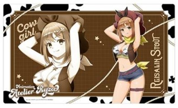 画像1: 【予約：5月26日(火)20時まで】カーテン魂／(株)キース　TVアニメ『ライザのアトリエ』　描き下ろしラバーマット（ライザ／カウガール） (1)
