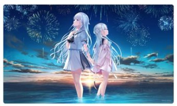 画像1: 【予約：5月26日(火)20時まで】カーテン魂／(株)キース　Summer Pockets REFLECTION BLUE＆anemoi　ラバーマット（鳴瀬 しろは＆辻倉朱比華） (1)