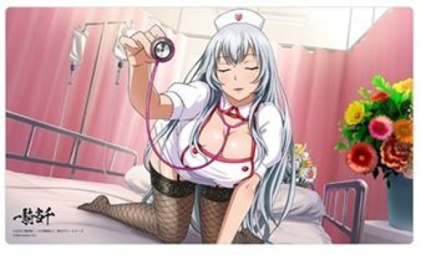 画像1: 【予約：6月7日(日)20時まで】カーテン魂／(株)キース　一騎当千　ラバーマット（趙雲子龍／白衣の剣士） (1)