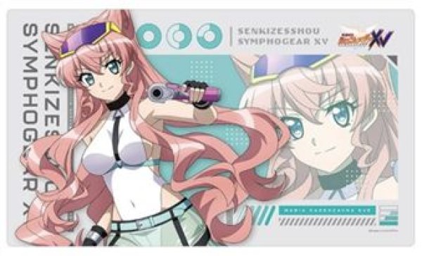 画像1: 【予約：6月21日(日)20時まで】カーテン魂／(株)キース　戦姫絶唱シンフォギアＸＶ　描き下ろしラバーマット（マリア／サイバーミリタリー） (1)