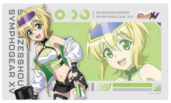 画像1: 【予約：6月21日(日)20時まで】カーテン魂／(株)キース　戦姫絶唱シンフォギアＸＶ　描き下ろしラバーマット（切歌／サイバーミリタリー） (1)