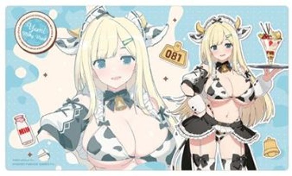画像1: 【予約：7月5日(日)20時まで】カーテン魂／(株)キース　シノビマスター 閃乱カグラ NEW LINK　描き下ろしラバーマット（詠／ミルキーメイド） (1)