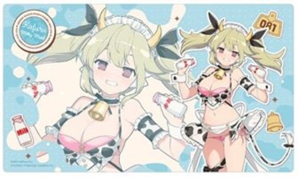 画像1: 【予約：7月5日(日)20時まで】カーテン魂／(株)キース　シノビマスター 閃乱カグラ NEW LINK　描き下ろしラバーマット（華風流／ミルキーメイド） (1)