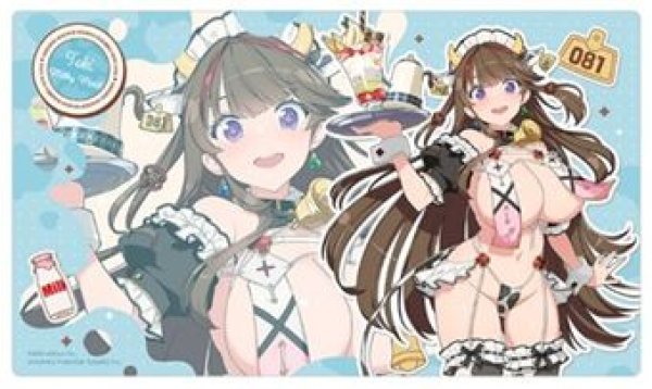 画像1: 【予約：7月5日(日)20時まで】カーテン魂／(株)キース　シノビマスター 閃乱カグラ NEW LINK　描き下ろしラバーマット（鴇／ミルキーメイド） (1)
