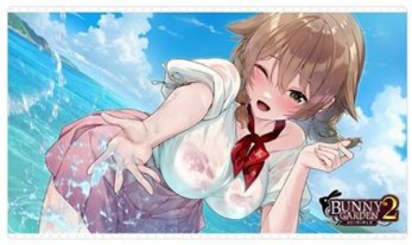 画像1: 【予約：7月6日(月)20時まで】カーテン魂／(株)キース　バニーガーデン2　ラバーマット（花奈） (1)