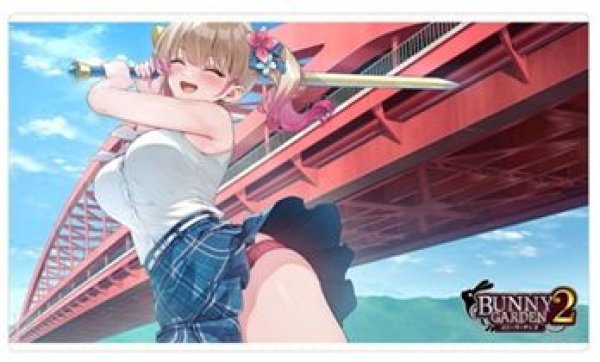 画像1: 【予約：7月6日(月)20時まで】カーテン魂／(株)キース　バニーガーデン2　ラバーマット（凜） (1)