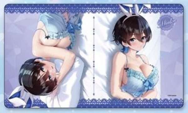 画像1: 【予約：8月11日(火)20時まで】ホビーストック　『バニーガーデン』　描き下ろしラバーマット 美羽香 添い寝 ver. (1)